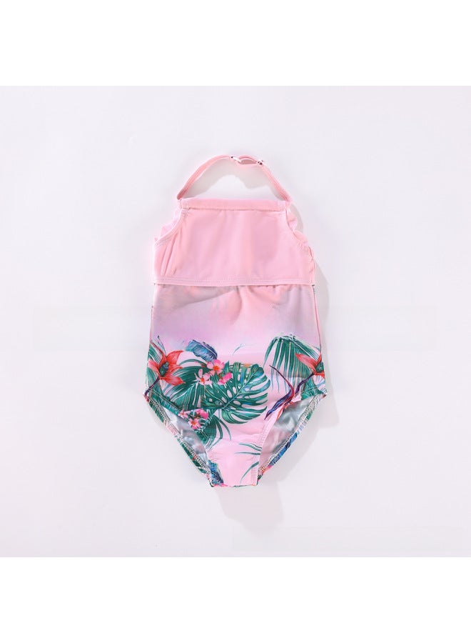 Loquat Original Design 2023 Mother-daughter Father-son Swimsuit European And American Parent-child Family Pink Nylon Swimsuit-Color:Picture In The Same Color- - Image 4