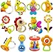 MOONTOY 12pcs Baby Rattles for Babies 06 Months Teething Toys 36 Months Newborn Infant Teethers Baby Toys 612 Months Montessori Baby Easter Basket Stuffers Gifts 1 2 3 4 5 6 7 9 10 Month Boy Girl - Image 3