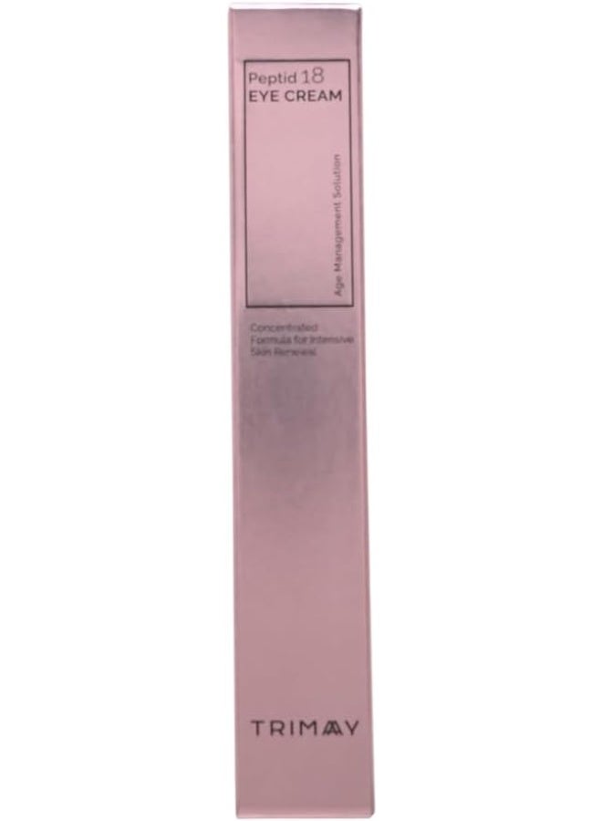 TRIMAY Peptid 18 Eye Cream 25ml | Korean Peptide Eye Cream for Dark Circles, Fine Lines, Puffiness & Wrinkle Care | Hydrating Firming Eye Cream with Hyaluronic Acid & Niacinamide - Image 3