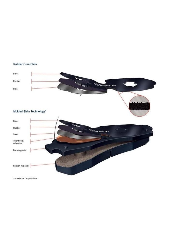 BOSCH BC1594 QuietCast Premium Ceramic Disc Brake Pad Set - Rear - Image 3