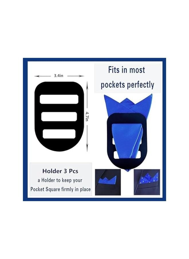 The White Shop - 3pcs, Men's Pocket Square Holder, Best Accessories for Suits, Tuxedos, Jackets, Dinner Jackets, - Image 1