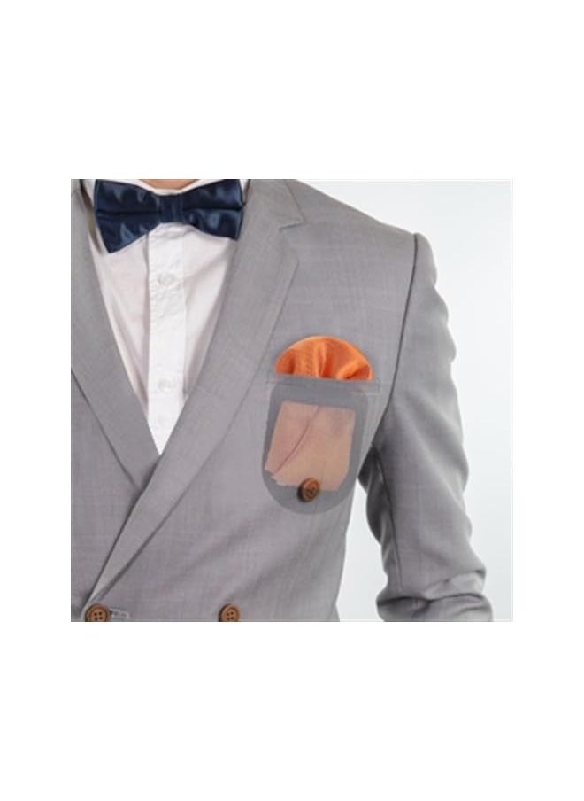 The White Shop - 3pcs, Men's Pocket Square Holder, Best Accessories for Suits, Tuxedos, Jackets, Dinner Jackets, - Image 1