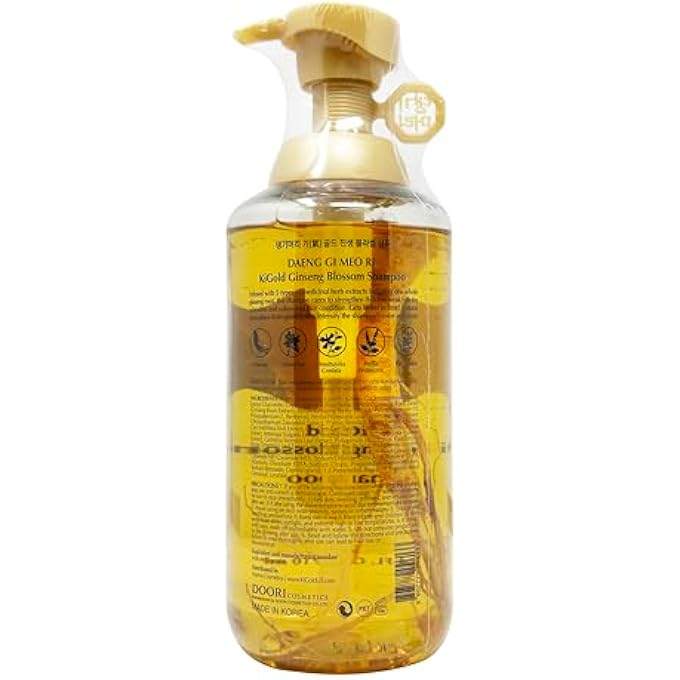 DAENG GI MEO RI - KI GOLD GINSENG BLOSSOM SHAMPOO, REAL GINSENG INSIDE!, MEDICINAL HERBAL SHAMPOO, HAIR GROWTH, PREVENTING HAIR LOSS, 24.01 FL OZ (PACK OF 1) - Image 2