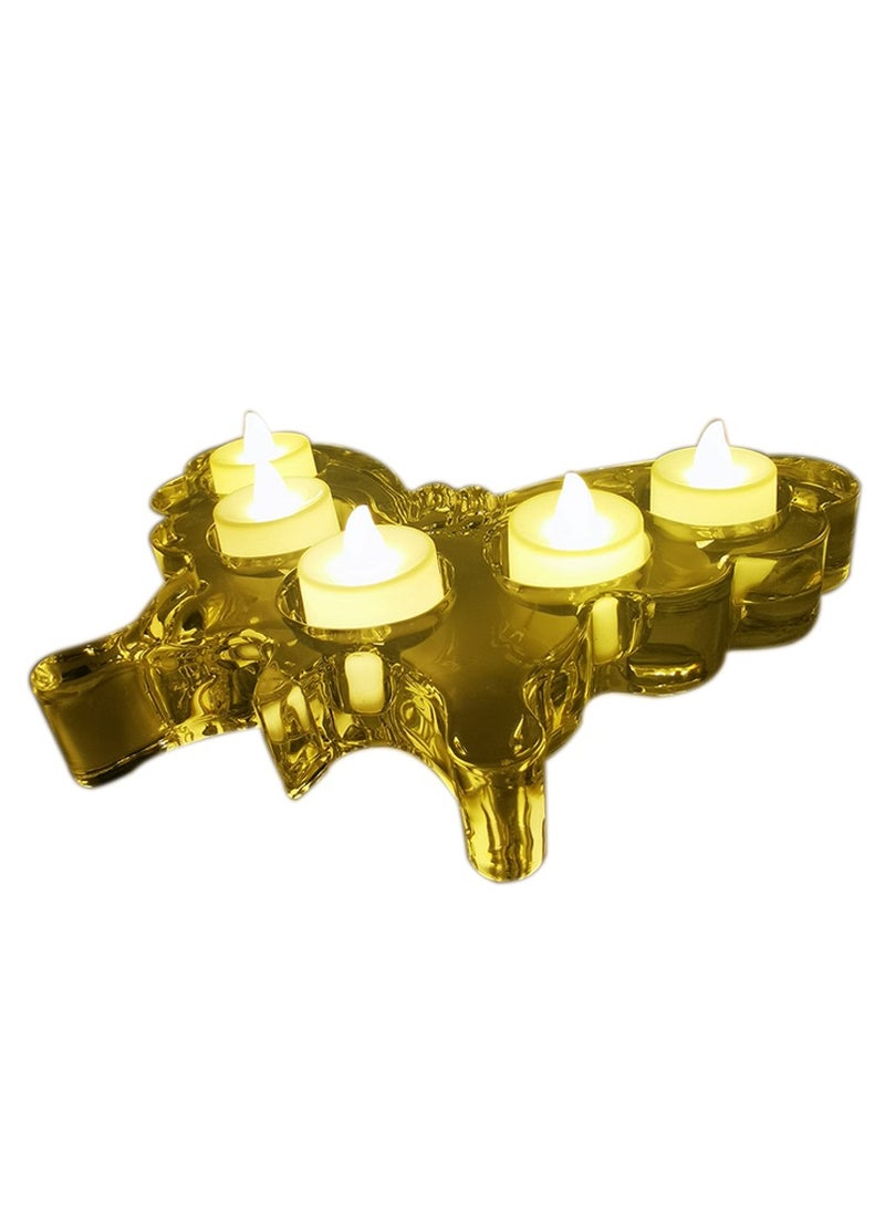 asmat Decorative Butterfly Candle Holder – 5 Slot Tea Light Display for Special Days  - Image 1
