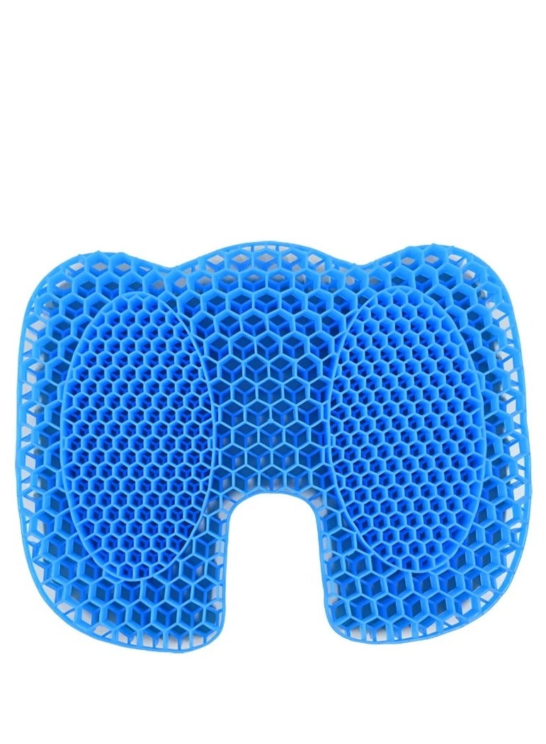 Gel Seat Cushion, U-shaped Breathable Honeycomb Design Gel Seat Cushion, Memory Cushion for Tailbone Pain Pressure Relief, for Long Sitting, Sciatica, Tailbone Pain Relief, Office Wheelchair Cushion - Image 2