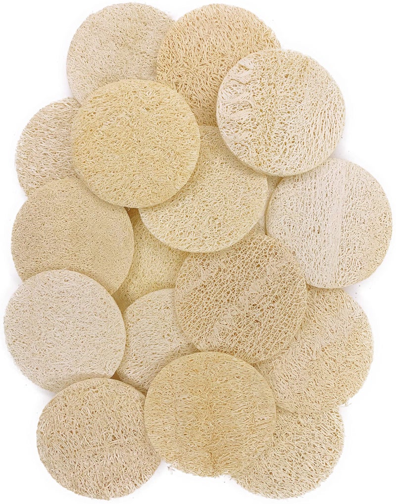 Mr.Cui'shop 18 pcs/Set Natural Exfoliating Face Pad Loofah Sponge Facial Brush - Makeup Remover - Shower Scrubber - Remove Dead Skin - Body Bath Spa for Men & Women - Renewable Resource - Pack of 18 - Image 5