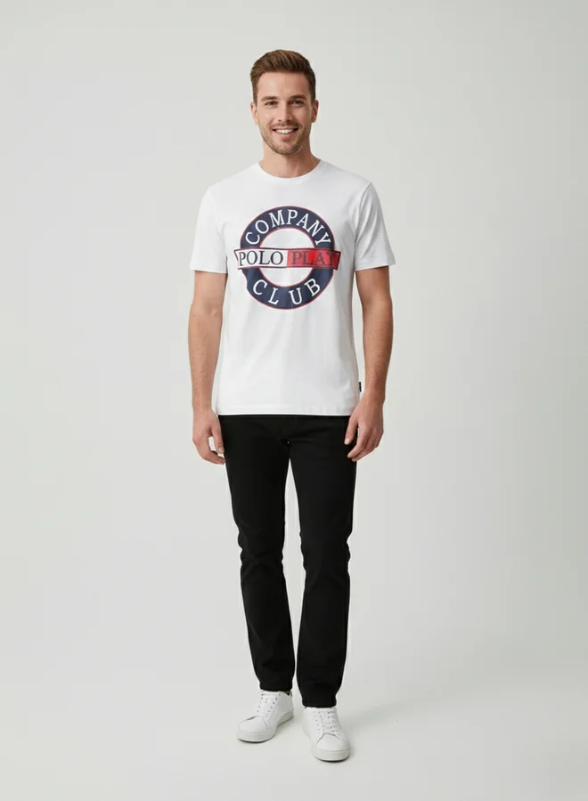Polo Play Men Graphic Logo Crew Neck T-Shirt