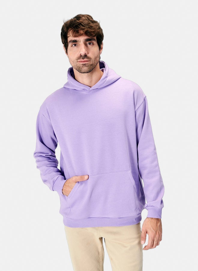 Essentials, Regular fit hoodie for men and women lavender - Image 1