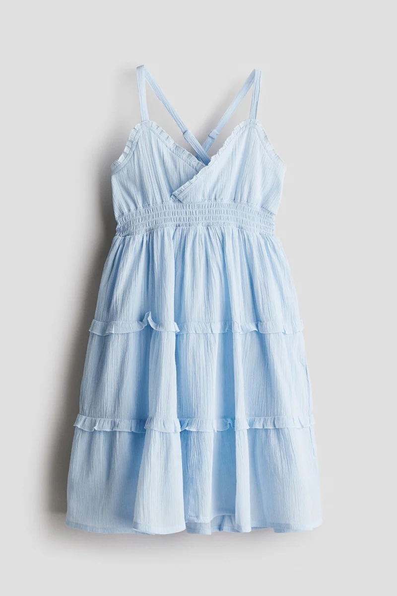 اتش اند ام Smocked frill-trimmed dress