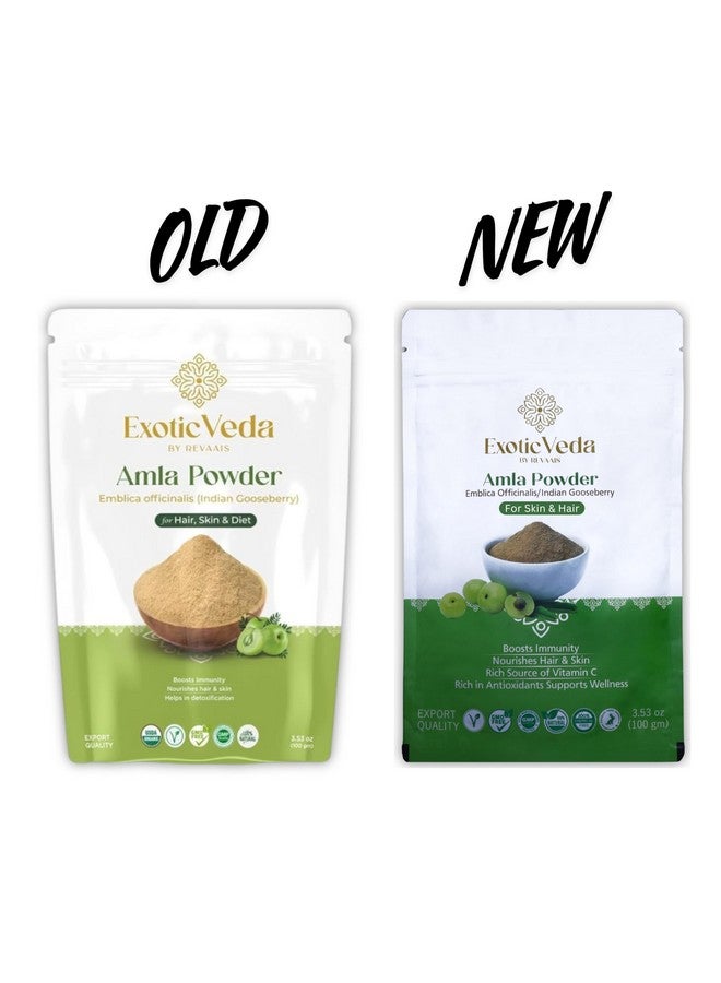Exotic Veda Amla Powder - Dried Indian Gooseberries Amla Powder, Pure Vitamin C, Rich Amalaki Fruit Powder, Amla Indian Gooseberry (Amalaki): 3.53 Oz - Image 2