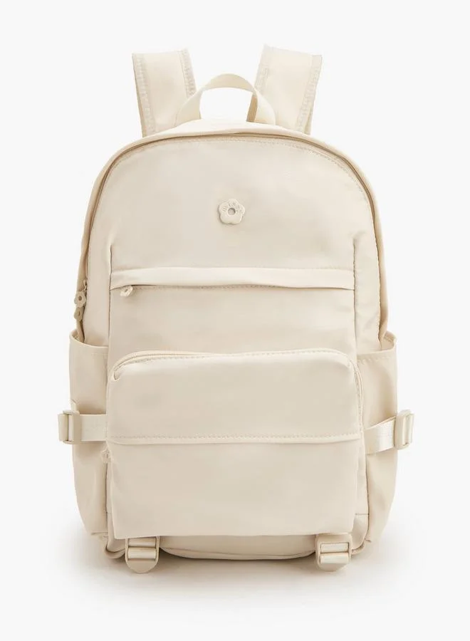 ميسي Solid School Backpack With Adjustable Shoulder Straps