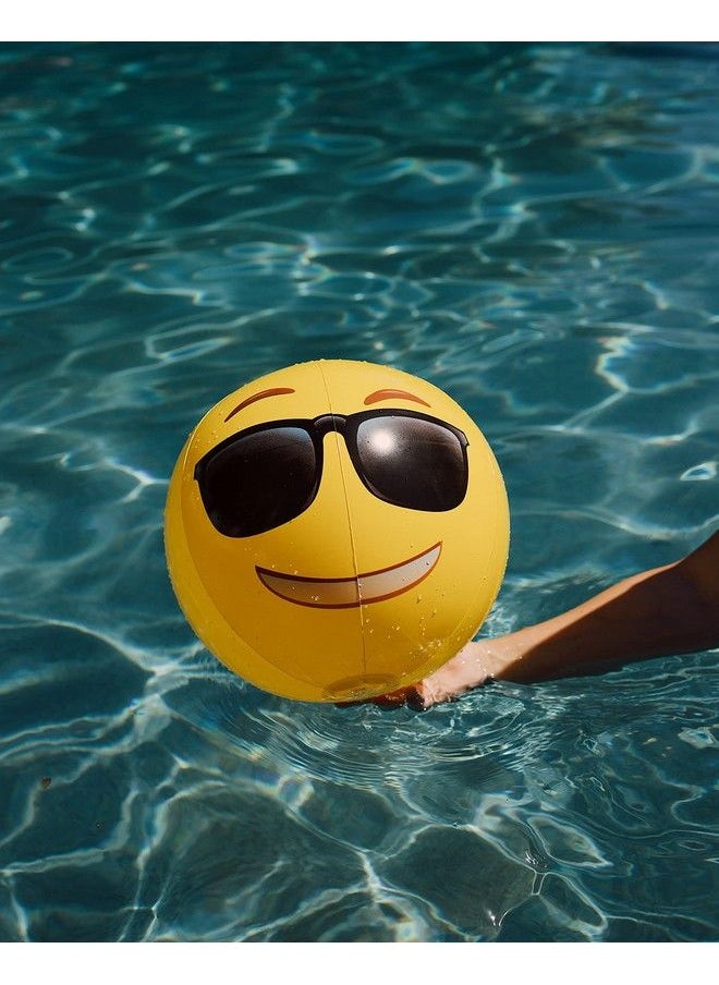 Coconut Float - Emoji Beach Ball Sunglasses Cool Shades Emoji 18 In Beach Ball - Image 1