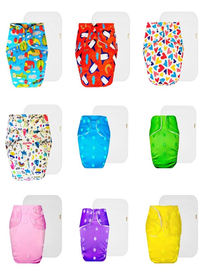 حفاضات دمبلدو القماشية الممتازة مع حشوة قطنية (عبوة من 9) | ملائمة تمامًا | وسادة ماصة من 6 طبقات | سريعة الجفاف | مثالية للأطفال الصغار | من 3 أشهر إلى 3 سنوات | للجنسين - Image 1