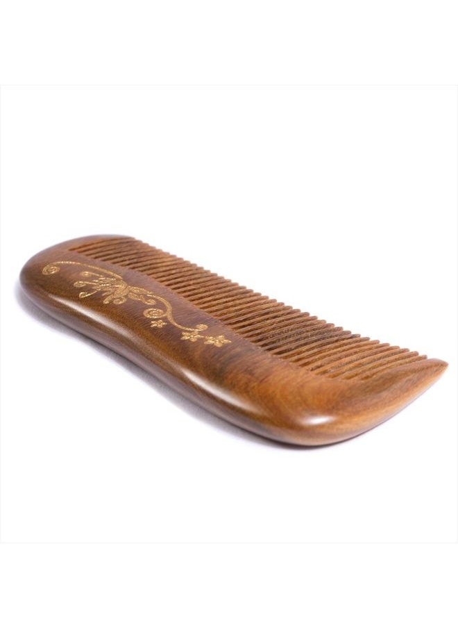 Breezelike - Wooden Hair Comb - Fine Tooth Wood Comb for Women - No Static Natural Detangling Sandalwood Comb - Image 1