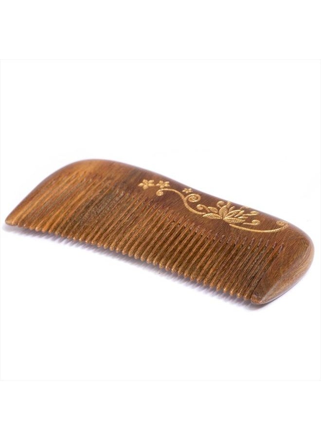 Breezelike - Wooden Hair Comb - Fine Tooth Wood Comb for Women - No Static Natural Detangling Sandalwood Comb - Image 1