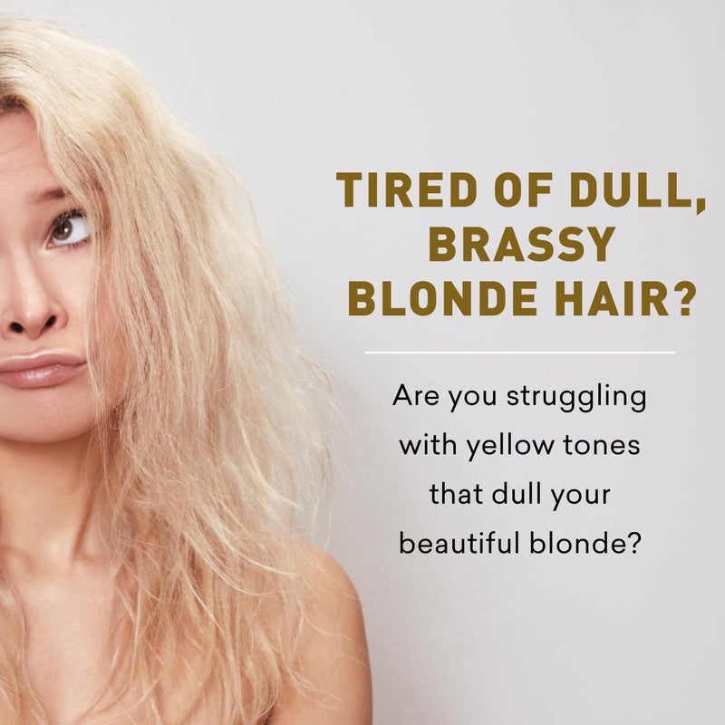 Just Nutritive Conditioner for Blonde Natural & Color-Treated Hair, Brassy Tones Neutralizer, No Purple Dye, Deep Nourishment, Silicone Free, Phthalate Free, Paraben Free, 8 oz. Bottle - Image 2