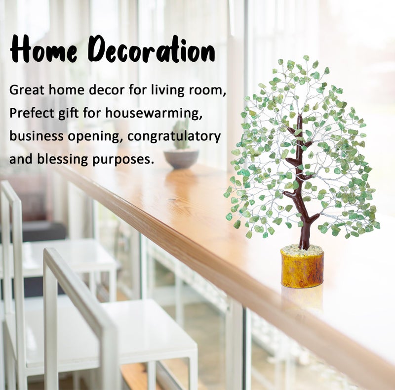 Crocon Green Jade Crystals Tree of Life Decor for Shelf Healing Crystals Spiritual Gift Sage Green Office & Room Decor House Warming Gifts New Home Decor Feng Shui Birthday Gifts for Women & Men - Image 4