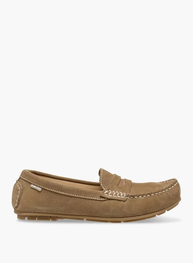بابلوسكي Boys Leather Slip-On School Loafers