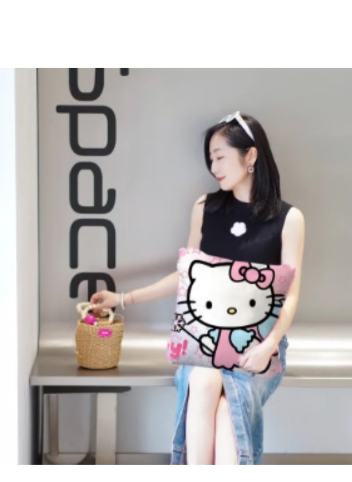 Hello Kitty Cute Cat Pillow Pink Cute Girl Heart Pillow  - Image 3
