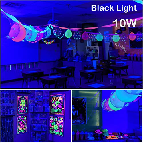 U4GLORY UV LED Black Light Bar, 10W USB 5ft Cable UV Light, 1ft Blacklight Bar for Body Painting Blacklights Tapestry Poster Glow Party Black Lights Strip for Cabinet, 2 Pack - Image 5