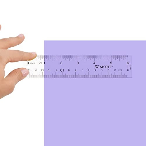 Westcott 10561 Acrylic Clear Ruler, 6 in - Image 5