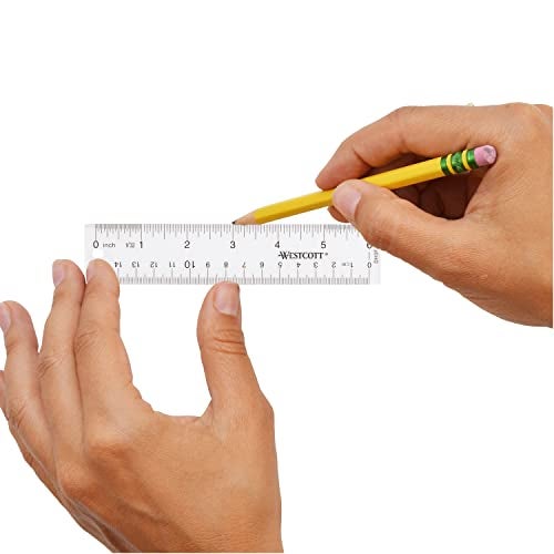 Westcott 10561 Acrylic Clear Ruler, 6 in - Image 4