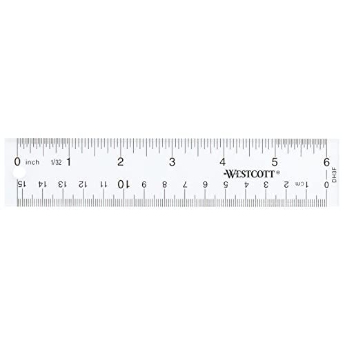 Westcott 10561 Acrylic Clear Ruler, 6 in - Image 1