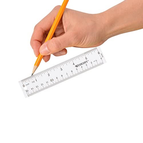 Westcott 10561 Acrylic Clear Ruler, 6 in - Image 2