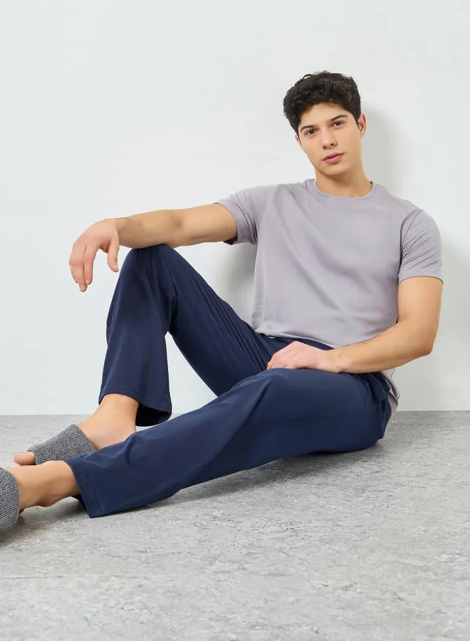 Men Back Printed T-Shirt and Pyjama Set