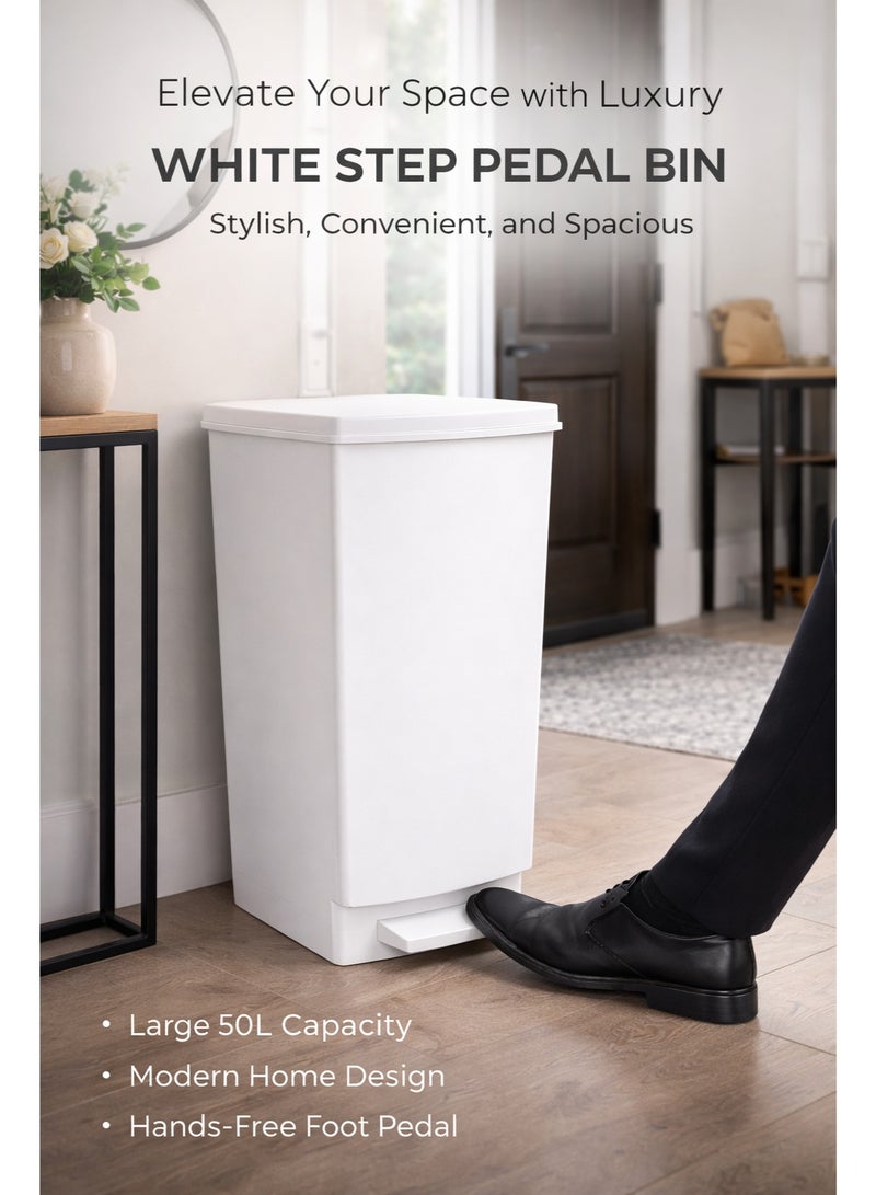 ALMUFARREJ White pedal trash can - Image 2