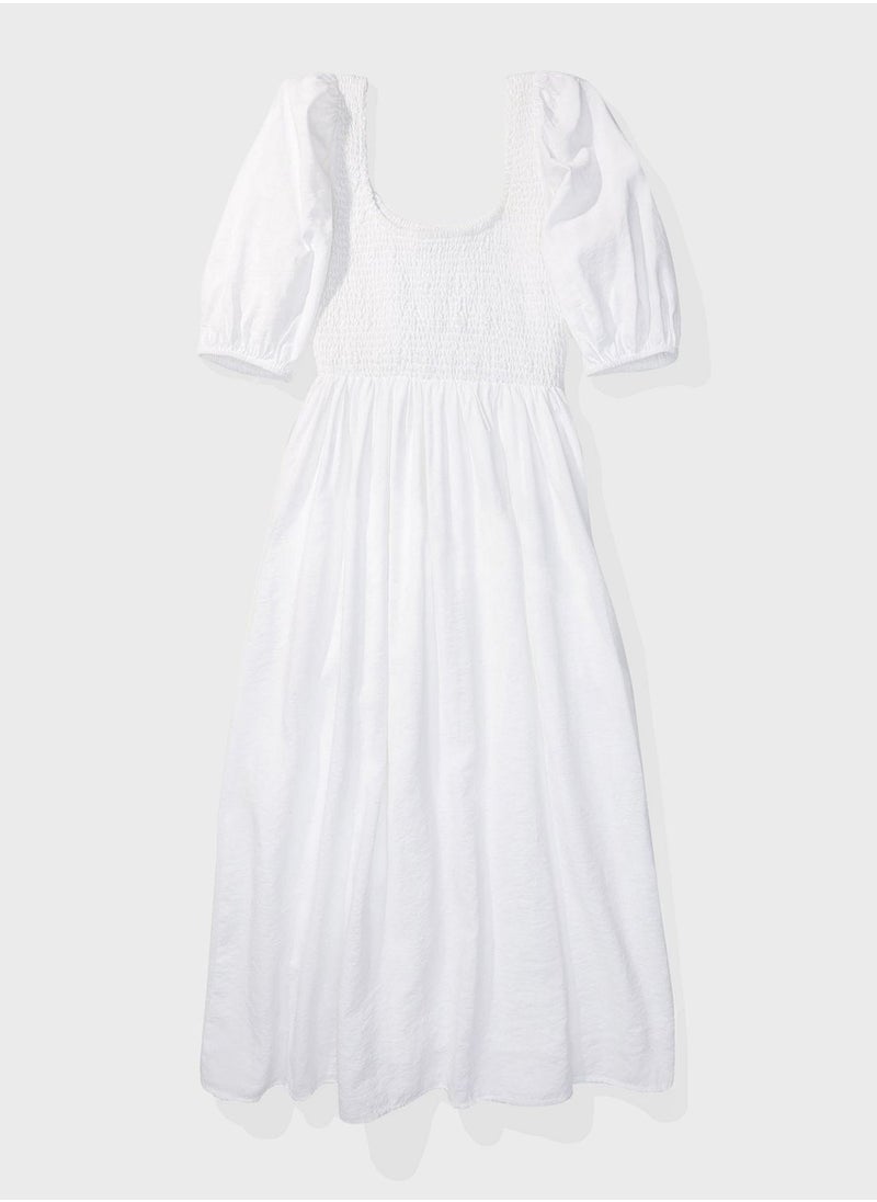 American Eagle - Puff Sleeve Ruffle Dress - Image 1