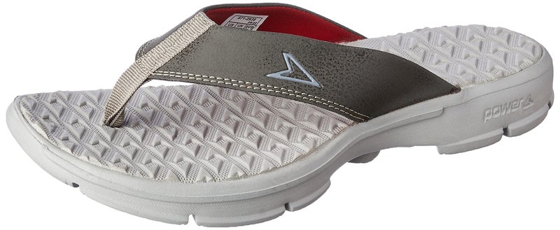 Power Men's SOFT E Grey Flip Flops - 8 UK (8712539) - Image 2