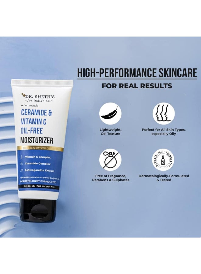 Dr. Sheth's Ceramide And Vitamin C Oil-Free Moisturizer Lightweight, For All Skin Types, 50 g - Image 4