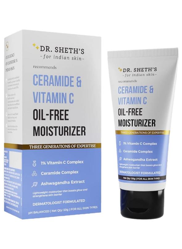 Dr. Sheth's Ceramide And Vitamin C Oil-Free Moisturizer Lightweight, For All Skin Types, 50 g - Image 1