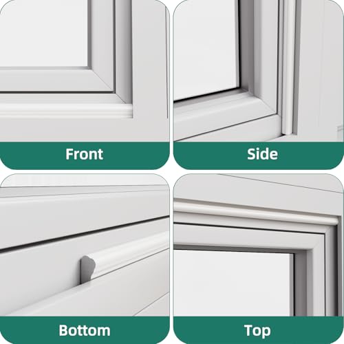Vannesse Weather Stripping Door Seal, 118 inch Wedge Window Seal Strip, Soundproofing,Strong Adhesive,Lightproof,Noise-Reduction,Weatherproof Foam Tape Insulation for Sliding Door, Door Frame- White - Image 4