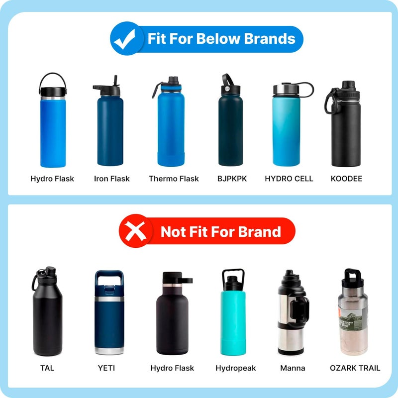 Bluwing Flip Lid for Hydro Flask Wide Mouth, Replacement Lid for Hydroflask 12-64 oz,Simple Modern, Takeya, Iron Flask and Other Wide Mouth Bottle (Black) - Image 4
