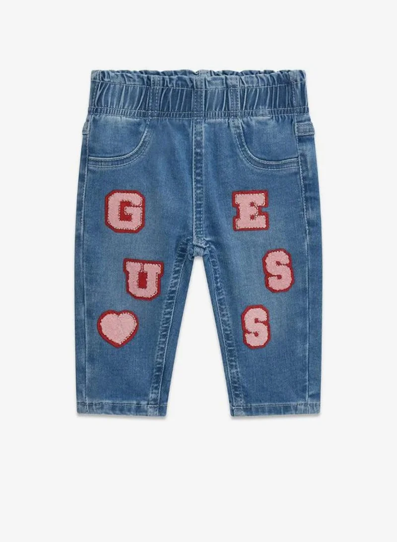 GUESS Infant Regular Fit Paper Bag Denim Pants