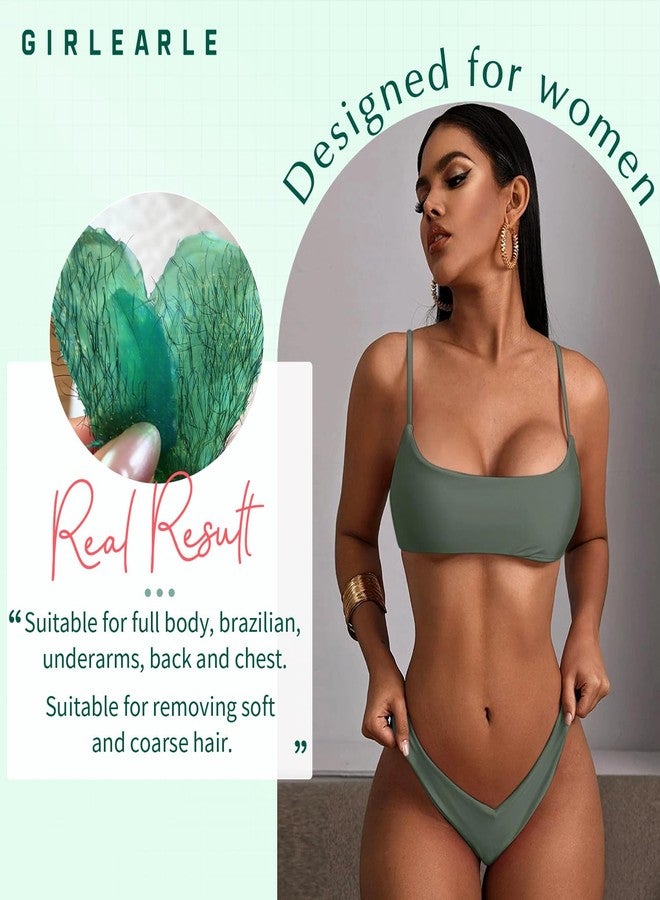 GIRLEARLE 1LB Hard Wax Beads for Hair Removal, Hard Wax Beads with Green Tea Formula, Wax Beads for Brazilian Waxing & Sensitive Skin, Stripless Hard Wax for Bikini, Face & Body At-Home Waxing - Image 5