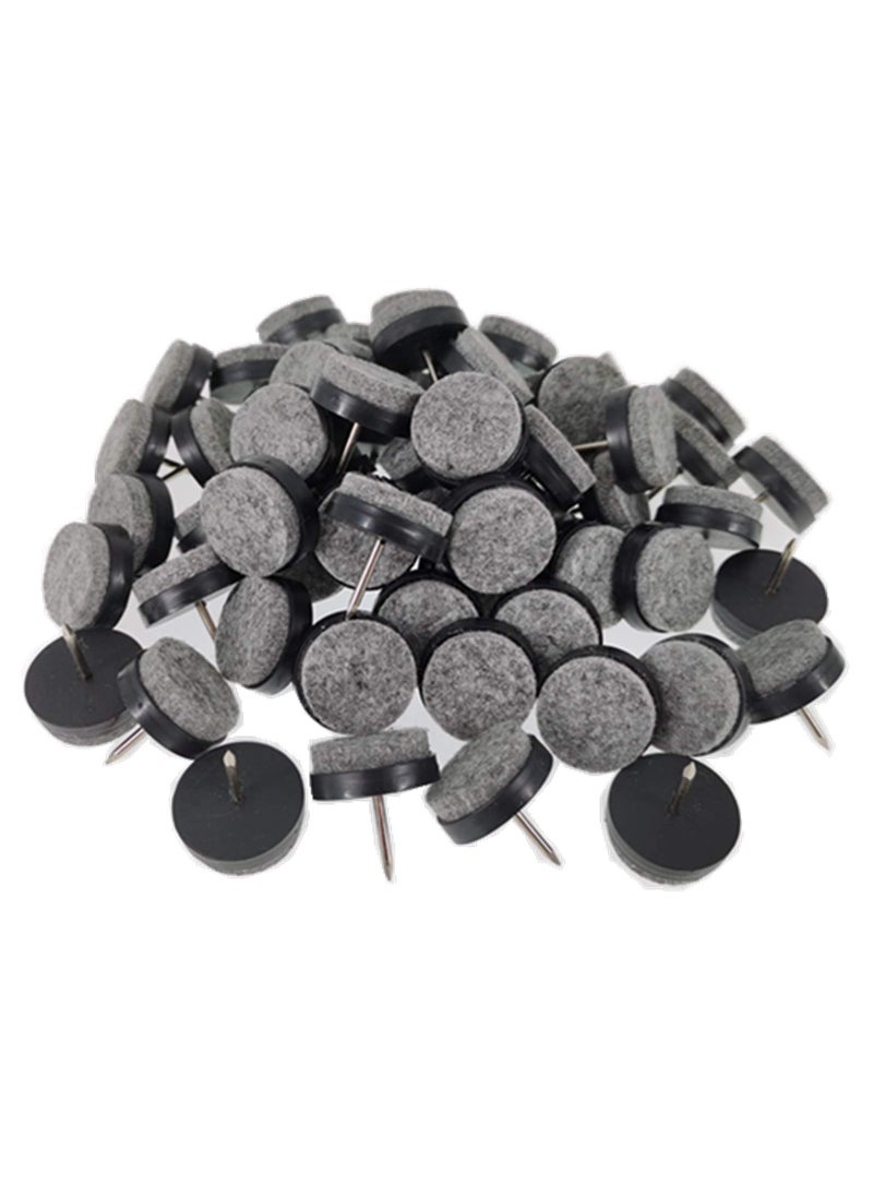 ALIMITOPIA ALIMITOPIA 40pcs Furniture Felt Pad Heavy Duty Nailon Chiar Slider Glide Pad Floor Protector for Wooden Furniture Chair Tables Leg Feet18mm or 07Black 