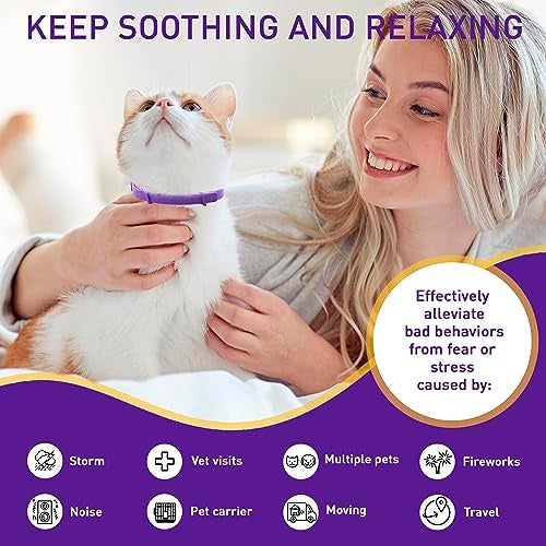 PetAtlas 4 Pack Calming Collar for Cats – Pheromone Cat Calming Collar Cat Anxiety Relief and Stress – Adjustable Water Resistant Breakaway Calming Collars Natural Ingredients Pheromones Rapid Effect - Image 3