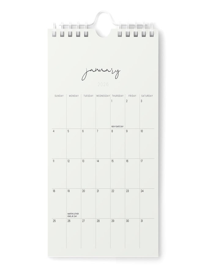 Karto Small Wall Calendar 2026 - Vertical 6x9 inch January 2026 to June 2027 - Small, Versatile, and Easy Planning with the Aesthetic Desk Monthly Calendar - Cursive Beige - Image 1