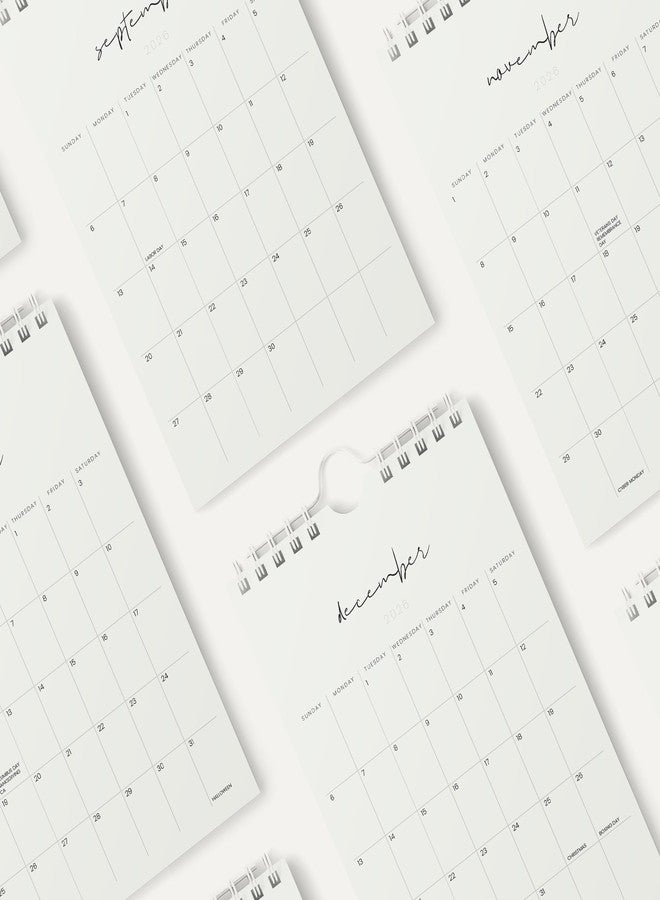 Karto Small Wall Calendar 2026 - Vertical 6x9 inch January 2026 to June 2027 - Small, Versatile, and Easy Planning with the Aesthetic Desk Monthly Calendar - Cursive Beige - Image 4