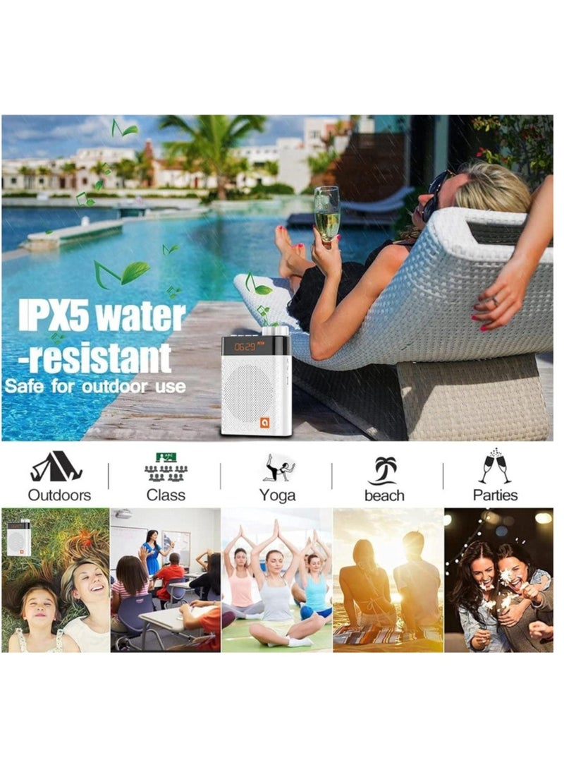 Beauenty Voice Amplifier with UHF Wireless Microphone Headset 3200mAh Portable Bluetooth Personal Voice Amplifier for Teachers Fitness Instructors Tour Guide Classroom Speaker Outdoors - Image 4