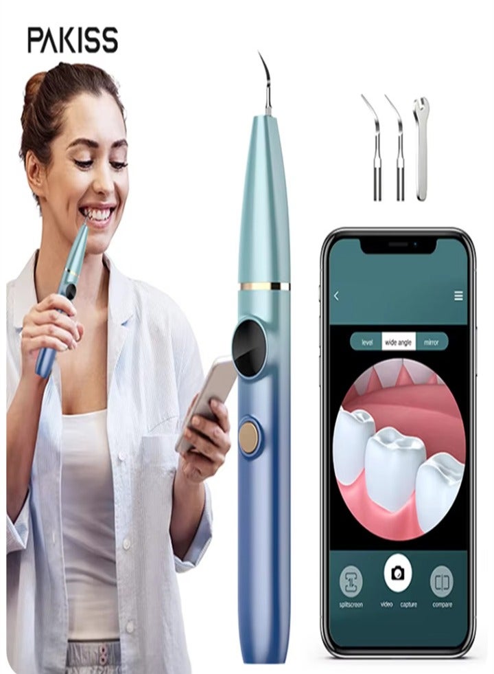 Visual intelligent ultrasonic teeth cleaner, removes tartar, coffee stains, tea stains, home use, portable teeth whitening device - Image 1