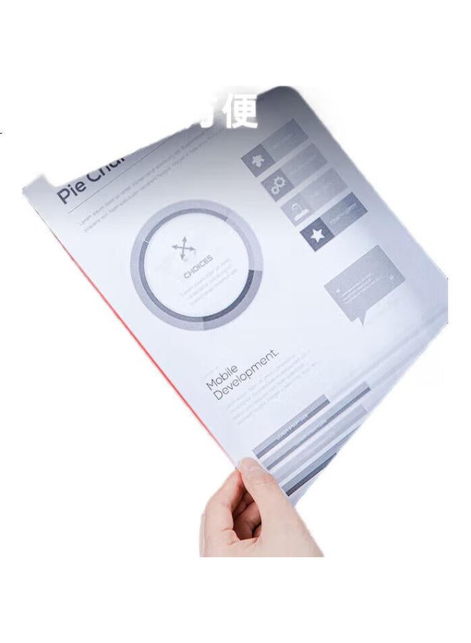 Deli 50Mm Single A4 Velcro File Box Plastic Document Organizer, Accounting File Storage Box, Office Supplies, 5623 Black - Image 2