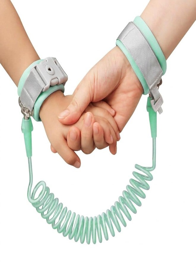 DKWIN Child Safety Anti-Lost Wrist Link – Toddler Walking Harness Strap with Key Lock Wristband, Adjustable Rope Leash Hand Belt for Babies & Kids (Green) - Image 1