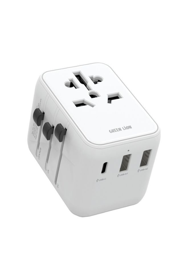 GREEN LION 6-in-1 Travel Charger Kit with 10000mAh Powerbank, 50W Car Charger, Travel Adapter, Cables & Pouch  - Image 3