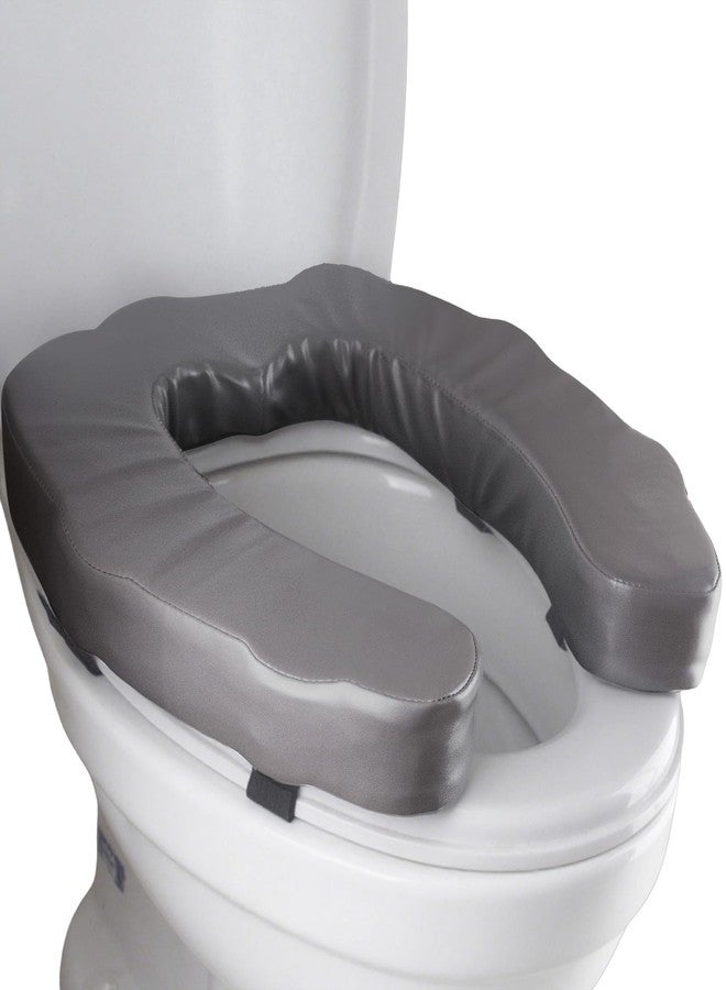 QIUCHA Raised Toilet Seat Cushion for Elderly - Adds 2 inches - U Shape Toilet Seat Riser with High-Density Foam for Enhanced Comfort & Elevation, Universal Fit - Image 1