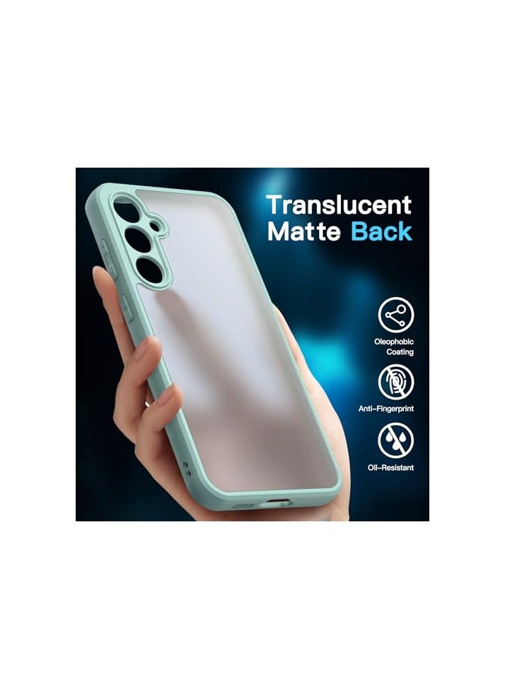 جي تيك حافظة JETech 3 في 1 غير لامعة لهاتف Samsung Galaxy S23 FE مقاس 6.4 بوصة مع واقي شاشة من الزجاج المقسى، وغطاء هاتف شفاف مقاوم للصدمات مع حماية الكاميرا (زيتوني) - Image 3