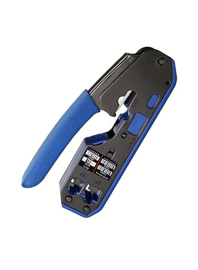 أداة العقص الزرقاء RJ45 متعددة الوظائف كماشة كابل الشبكة لـ 8p 6p Cat5 Cat6 - Image 2